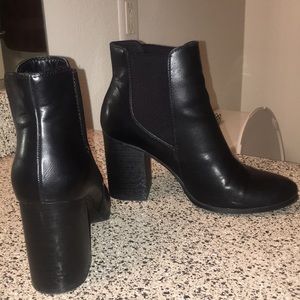 Black heel booties